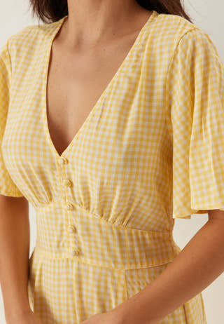 Butterfly Sleeve Viscose Maxi Dress