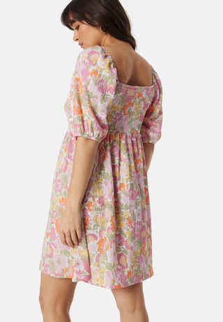 Puff Sleeve Short Dress