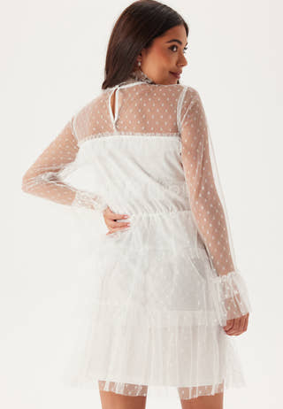 Dotted Mesh L/S Dress