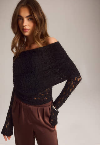 Drapy Lace Top