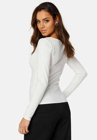 Square Neck Long Sleeve Top