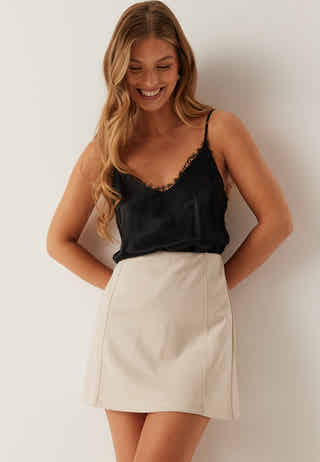 Faux Suede Mini Skirt