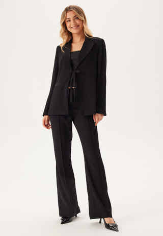 Flared Structured Suit Trousers