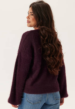 Fluffy Knitted Pearl Cardigan