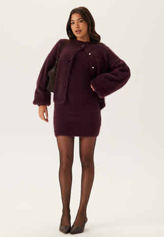 Fluffy Knitted Short Dress