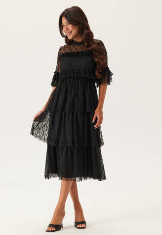 Frill Lace Midi  Dress