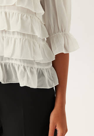 Frill Short Sleeve Blouse