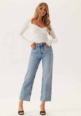 High Straight Ankle Jeans