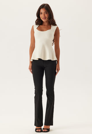 High Waist Stretchy Flared Trousers