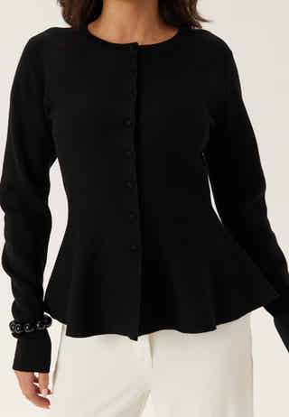 Knitted Peplum Cardigan