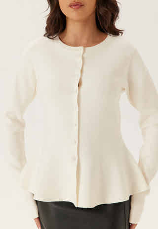 Knitted Peplum Cardigan
