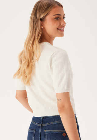 Knitted Short Sleeve Cardigan