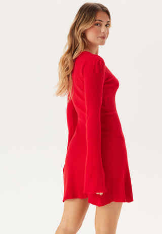 Knitted Square Neck Skater Dress