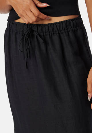 Linen Blend Maxi Skirt