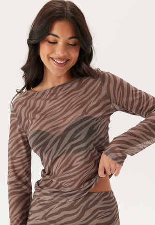 Long Sleeve Mesh Top