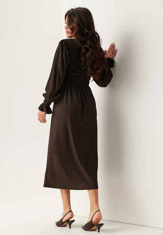 Structure Long Sleeve Midi Dress