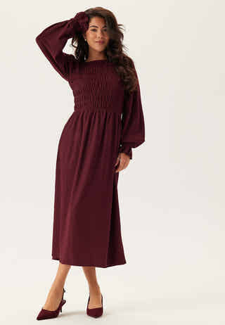 Structure Long Sleeve Midi Dress