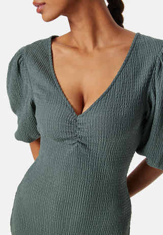 Structure Puff Sleeve Dress