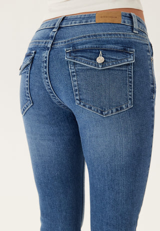 Low Bootcut Flap Jeans