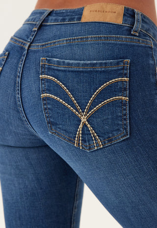 Low Embroidery Pocket Jeans