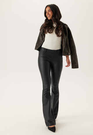 Low Waist Push-up Coated Jeans