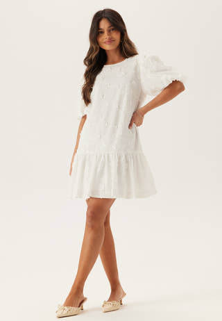 3D Embroidered Puff Sleeve dress
