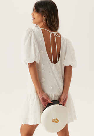 3D Embroidered Puff Sleeve dress