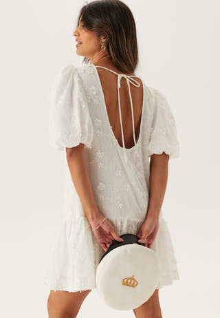 3D Embroidered Puff Sleeve dress