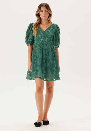 3D Puff Sleeve Dress