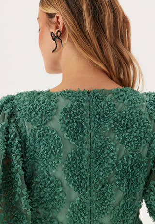 3D Puff Sleeve Dress