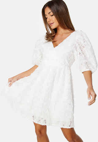 3D Puff Sleeve Dress