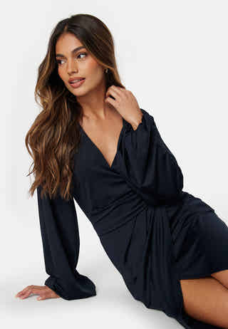 Wrap Stretchy Midi Dress