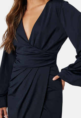 Wrap Stretchy Midi Dress
