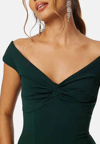 Twist Off Shoulder Gown