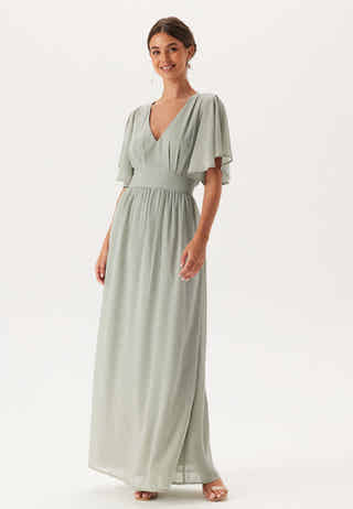 Butterfly Sleeve Chiffon Gown
