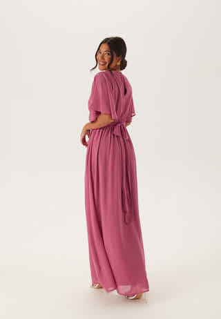 Butterfly Sleeve Chiffon Gown