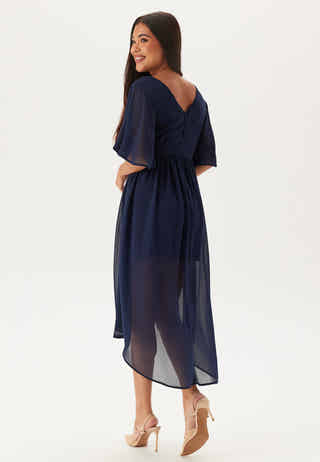 Butterfly Sleeve High-Low Dress
