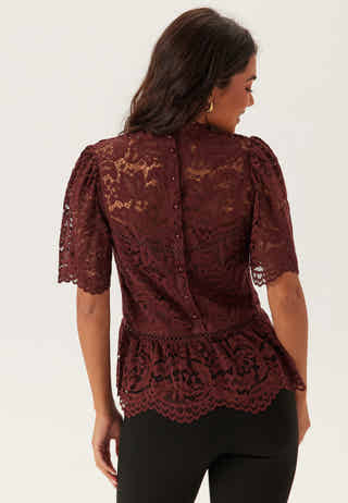 Peplum Cotton Lace Blouse