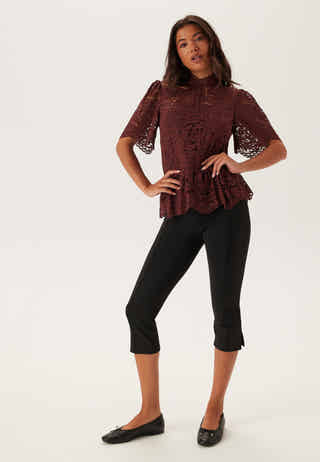 Peplum Cotton Lace Blouse