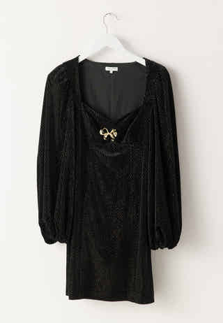 Embellished Bow Dress