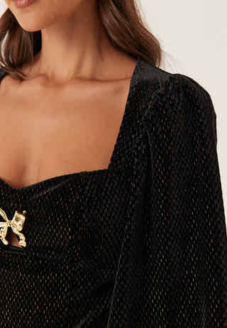 Embellished Bow Dress