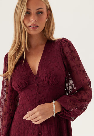 Embroidered Midi Dress