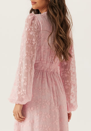 Embroidered Midi Dress