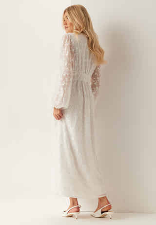 Embroidered Midi Dress