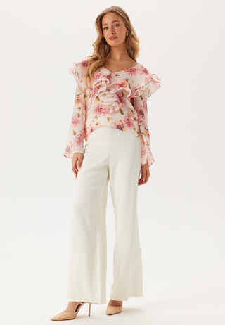 Flounce Sheer Blouse