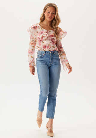 Flounce Sheer Blouse