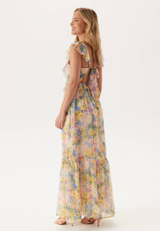 Frill Tie Back Maxi Dress