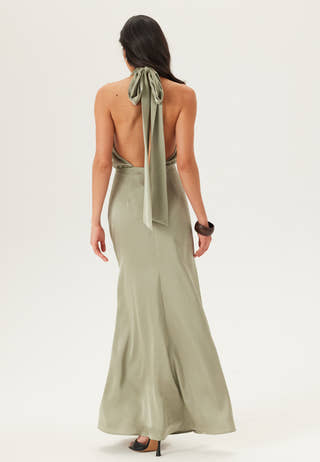 Halterneck Satin Gown