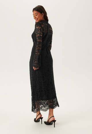 High Neck Cotton Lace Dress