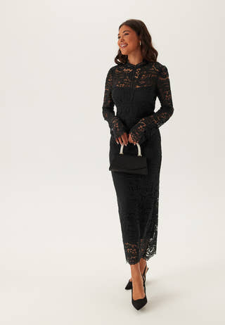 High Neck Cotton Lace Dress